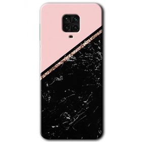 Xiaomi Redmi Note 9 Pro Yarım Mermer Baskılı Uyumlu Silikon Kılıf