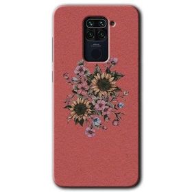 Xiaomi Redmi Note 9 Retro Çiçek Baskılı Uyumlu Silikon Kılıf