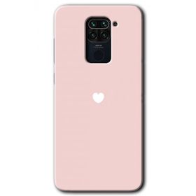 Xiaomi Redmi Note 9 Sade Kalp Baskılı Uyumlu Silikon Kılıf