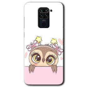 Xiaomi Redmi Note 9 Sevimli Baykuş Baskılı Uyumlu Silikon Kılıf