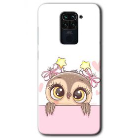 Xiaomi Redmi Note 9 Sevimli Baykuş Baskılı Uyumlu Silikon Kılıf