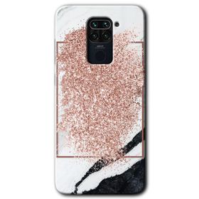 Xiaomi Redmi Note 9 Simli Mermer Baskılı Uyumlu Silikon Kılıf