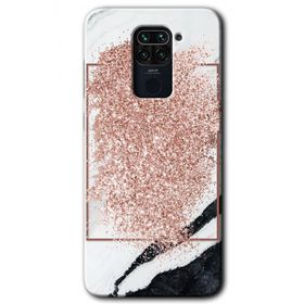 Xiaomi Redmi Note 9 Simli Mermer Baskılı Uyumlu Silikon Kılıf