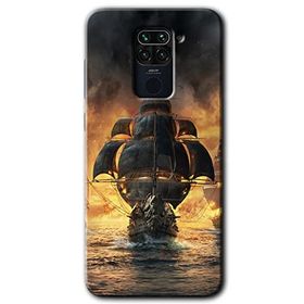 Xiaomi Redmi Note 9 Siyah İnci Baskılı Uyumlu Silikon Kılıf