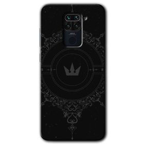 Xiaomi Redmi Note 9 Siyah Mandala 1 Baskılı Uyumlu Silikon Kılıf