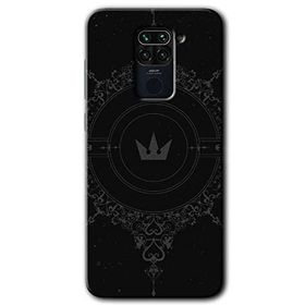 Xiaomi Redmi Note 9 Siyah Mandala 1 Baskılı Uyumlu Silikon Kılıf