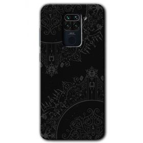 Xiaomi Redmi Note 9 Siyah Mandala Baskılı Uyumlu Silikon Kılıf