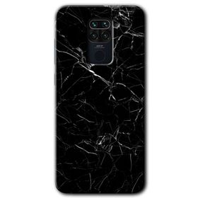 Xiaomi Redmi Note 9 Siyah Mermer Baskılı Uyumlu Silikon Kılıf