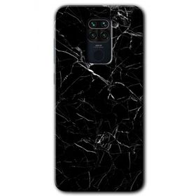 Xiaomi Redmi Note 9 Siyah Mermer Baskılı Uyumlu Silikon Kılıf