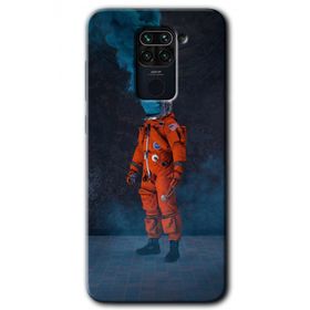 Xiaomi Redmi Note 9 Smoke Astronot Baskılı Uyumlu Silikon Kılıf