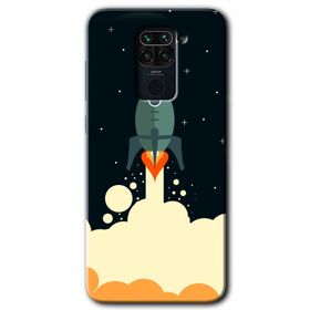 Xiaomi Redmi Note 9 Space Smoke Baskılı Uyumlu Silikon Kılıf