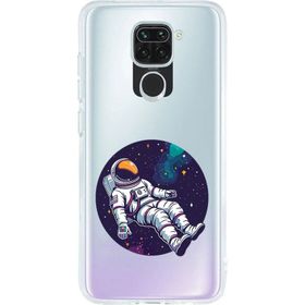 Xiaomi Redmi Note 9 Uyumlu Astronot Baskılı Silikon Kılıf
