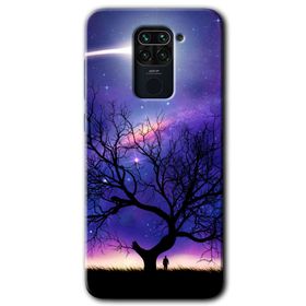 Xiaomi Redmi Note 9 Uzay Silüet Baskılı Uyumlu Silikon Kılıf