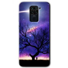 Xiaomi Redmi Note 9 Uzay Silüet Baskılı Uyumlu Silikon Kılıf