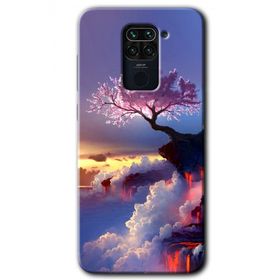 Xiaomi Redmi Note 9 Wash Red Wall Baskılı Uyumlu Silikon Kılıf