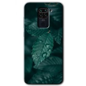 Xiaomi Redmi Note 9 Yağmurlu Yaprak Baskılı Uyumlu Silikon Kılıf