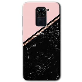 Xiaomi Redmi Note 9 Yarım Mermer Baskılı Uyumlu Silikon Kılıf