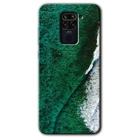 Xiaomi Redmi Note 9 Yeşil Okyanus Baskılı Uyumlu Silikon Kılıf