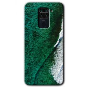 Xiaomi Redmi Note 9 Yeşil Okyanus Baskılı Uyumlu Silikon Kılıf