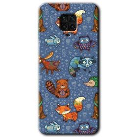 Xiaomi Redmi Note 9S Animals Funny Baskılı Uyumlu Silikon Kılıf