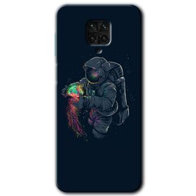 Xiaomi Redmi Note 9S Astronot Kıyafeti Baskılı Uyumlu Silikon Kılıf