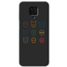 Xiaomi Redmi Note 9S Avengers Minimalism Baskılı Uyumlu Silikon Kılıf