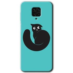 Xiaomi Redmi Note 9S Cat Vector Baskılı Uyumlu Silikon Kılıf