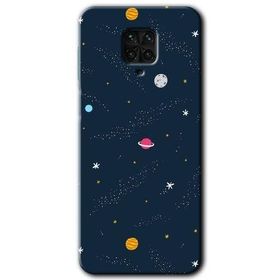 Xiaomi Redmi Note 9S Çizim Gezegen Baskılı Uyumlu Silikon Kılıf
