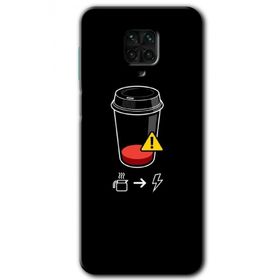 Xiaomi Redmi Note 9S Coffee Battery Baskılı Uyumlu Silikon Kılıf