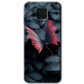 Xiaomi Redmi Note 9S Dark Butterfly Baskılı Uyumlu Silikon Kılıf
