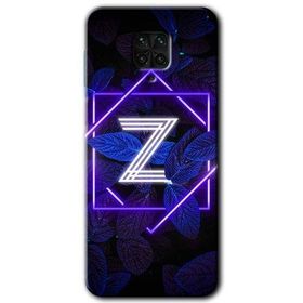 Xiaomi Redmi Note 9S Dark Neon Yaprak Z Harfi Baskılı Uyumlu Silikon Kılıf