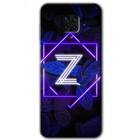 Xiaomi Redmi Note 9S Dark Neon Yaprak Z Harfi Baskılı Uyumlu Silikon Kılıf