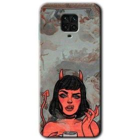 Xiaomi Redmi Note 9S Devil Girl Baskılı Uyumlu Silikon Kılıf