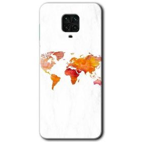 Xiaomi Redmi Note 9S Dünya Haritası Baskılı Uyumlu Silikon Kılıf