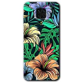 Xiaomi Redmi Note 9S Hibiscus Flowers Baskılı Uyumlu Silikon Kılıf
