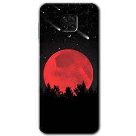 Xiaomi Redmi Note 9S Kanlı Ay Baskılı Uyumlu Silikon Kılıf