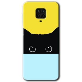 Xiaomi Redmi Note 9S Kara Kedi Baskılı Uyumlu Silikon Kılıf