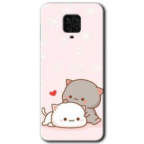 Xiaomi Redmi Note 9S Kedi Aşkı Baskılı Uyumlu Silikon Kılıf