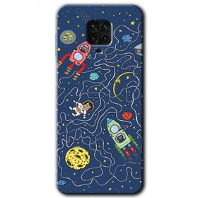 Xiaomi Redmi Note 9S Kedi Galaksi Baskılı Uyumlu Silikon Kılıf