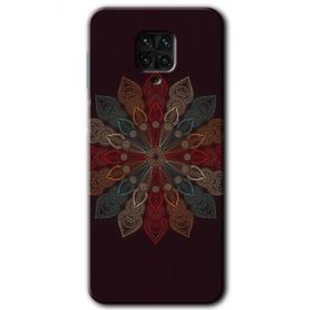 Xiaomi Redmi Note 9S Mandala Flower Wal Baskılı Uyumlu Silikon Kılıf