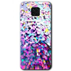 Xiaomi Redmi Note 9S Mosaic Fragments Colorfull Baskılı Uyumlu Silikon Kılıf