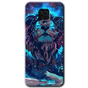 Xiaomi Redmi Note 9S Neon Aslan Baskılı Uyumlu Silikon Kılıf