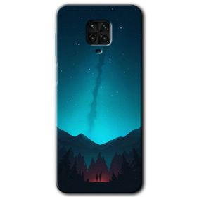 Xiaomi Redmi Note 9S Night Fores Mount Baskılı Uyumlu Silikon Kılıf