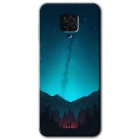 Xiaomi Redmi Note 9S Night Fores Mount Baskılı Uyumlu Silikon Kılıf