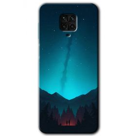 Xiaomi Redmi Note 9S Night Fores Mount Baskılı Uyumlu Silikon Kılıf