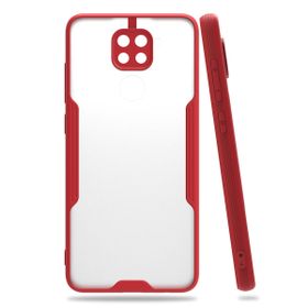 Xiaomi Redmi Note 9s Platin Silikon - Kırmızı Kılıf