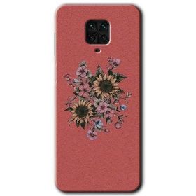 Xiaomi Redmi Note 9S Retro Çiçek Baskılı Uyumlu Silikon Kılıf