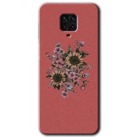 Xiaomi Redmi Note 9S Retro Çiçek Baskılı Uyumlu Silikon Kılıf
