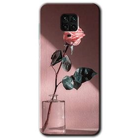 Xiaomi Redmi Note 9S Retro Gül Baskılı Uyumlu Silikon Kılıf