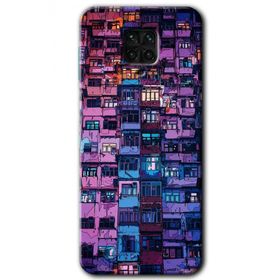 Xiaomi Redmi Note 9S Şehir Görünümü Baskılı Uyumlu Silikon Kılıf